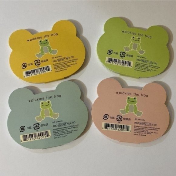 Nakajima Vintage 1994 Pickles The Frog Sticky Notes Notepads - Picture 3 of 7